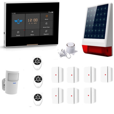 KIT Antifurto Casa Micro Touch 417 con Sirena Solare