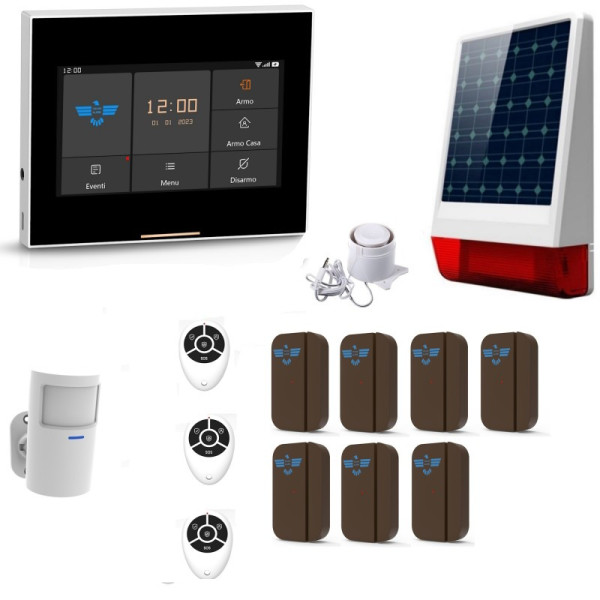 KIT Antifurto Casa Micro Touch 417 con Sirena Solare