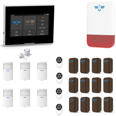 Antifurto Casa Senza Fili mod. MICRO TOUCH 4612 Brown, sirena alimentata