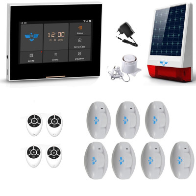 Antifurto Micro Touch con sirena solare e sensori a tendina