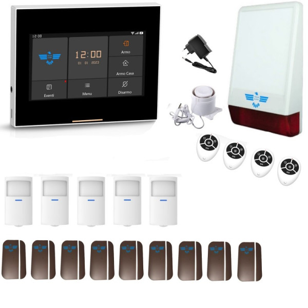 Antifurto Casa Senza Fili MICRO TOUCH, schermo LCD Interattivo