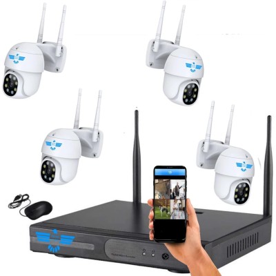 KIT videosorveglianza NVR 8 canali 4 telecamere APP Tuya Smartlife