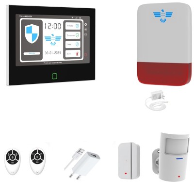 KIT Antifurto Antijamming + sirena esterna wireless alimentata