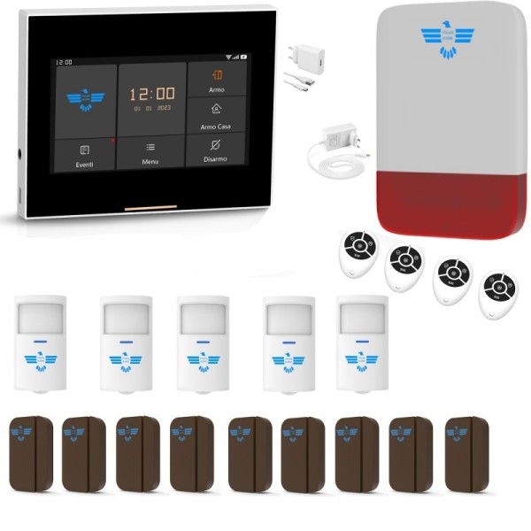 Antifurto Casa Senza Fili MICRO TOUCH 459 brown, sirena wireless alimentata